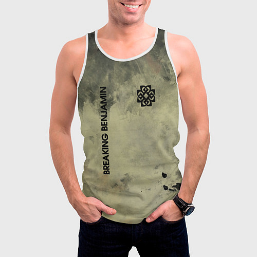 Мужская майка без рукавов Breaking Benjamin / 3D-Белый – фото 3