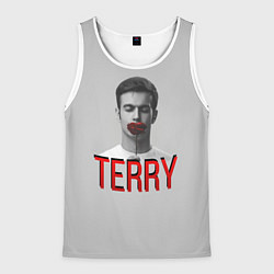 Майка-безрукавка мужская Terry Face, цвет: 3D-белый