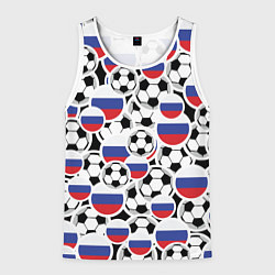 Мужская майка без рукавов Россия: футбольный фанат
