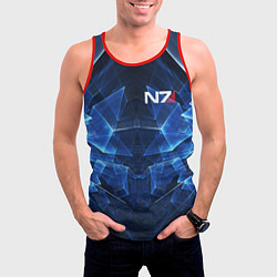 Майка-безрукавка мужская Mass Effect: Blue Armor N7, цвет: 3D-красный — фото 2