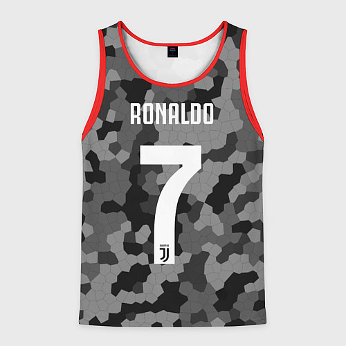 Мужская майка без рукавов Ronaldo 7: Camo Sport / 3D-Красный – фото 1