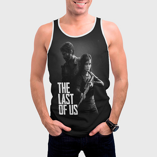 Мужская майка без рукавов The Last of Us: Black Style / 3D-Белый – фото 3
