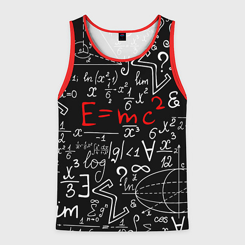 Мужская майка без рукавов Формулы физики / 3D-Красный – фото 1