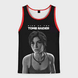 Майка-безрукавка мужская Rise if The Tomb Raider, цвет: 3D-красный