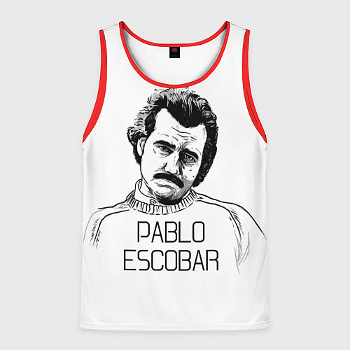 Мужская майка без рукавов Pablo Escobar / 3D-Красный – фото 1