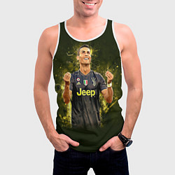 Майка-безрукавка мужская Ronaldo: Juve Sport, цвет: 3D-белый — фото 2