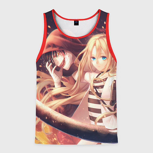 Мужская майка без рукавов Satsuriku no Tenshi / 3D-Красный – фото 1