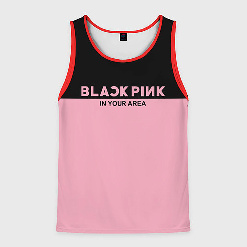 Мужская майка без рукавов Black Pink: In Your Area / 3D-Красный – фото 1