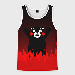 Майка-безрукавка мужская Kumamon: Hell Flame, цвет: 3D-белый