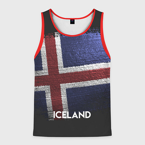 Мужская майка без рукавов Iceland Style / 3D-Красный – фото 1