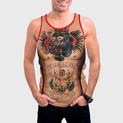 Майка-безрукавка мужская МакГрегор татуировки, цвет: 3D-красный — фото 2