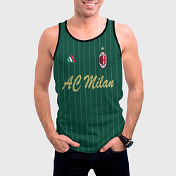 Майка-безрукавка мужская AC Milan: Green Form, цвет: 3D-черный — фото 2