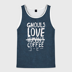 Мужская майка без рукавов Ghouls Love Coffee