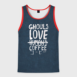 Майка-безрукавка мужская Ghouls Love Coffee, цвет: 3D-красный