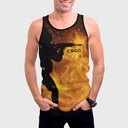 Майка-безрукавка мужская CS:GO Dark Fire, цвет: 3D-черный — фото 2