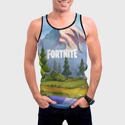 Майка-безрукавка мужская Fortnite: Forest View, цвет: 3D-черный — фото 2