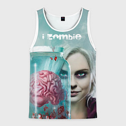 Майка-безрукавка мужская I-ZOMBIE large, цвет: 3D-белый