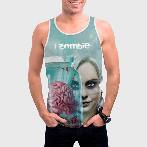 Мужская майка без рукавов I-ZOMBIE large / 3D-Белый – фото 3
