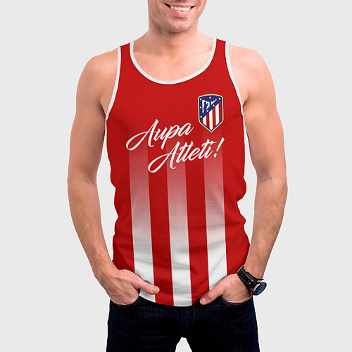 Мужская майка без рукавов Aupa Atleti / 3D-Белый – фото 3