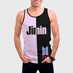 Майка-безрукавка мужская BTS Jimin, цвет: 3D-черный — фото 2