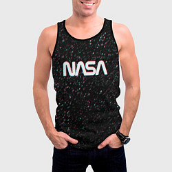 Майка-безрукавка мужская NASA: Space Glitch, цвет: 3D-черный — фото 2