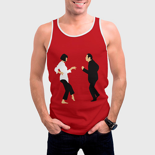 Мужская майка без рукавов Криминальное чтиво / 3D-Белый – фото 3