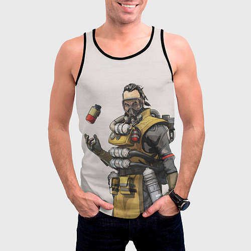 Мужская майка без рукавов Apex Legends / 3D-Черный – фото 3