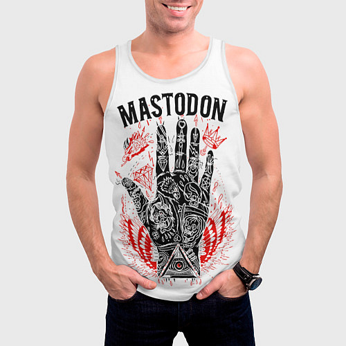 Мужская майка без рукавов Mastodon: Magic Hand / 3D-Белый – фото 3