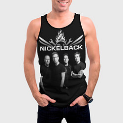 Майка-безрукавка мужская Nickelback Band, цвет: 3D-черный — фото 2