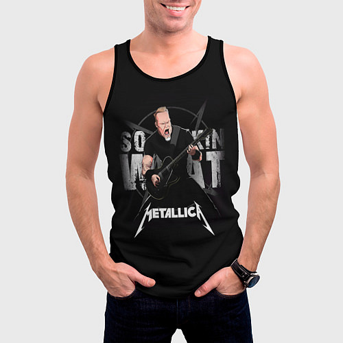 Мужская майка без рукавов Metallica black / 3D-Черный – фото 3