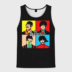 Майка-безрукавка мужская The Beatles: Pop Art, цвет: 3D-черный