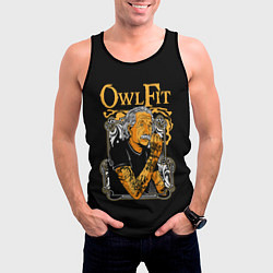Майка-безрукавка мужская Owl Fit, цвет: 3D-черный — фото 2