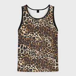 Майка-безрукавка мужская Шкура леопарда, цвет: 3D-черный