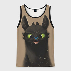 Майка-безрукавка мужская Как приручить дракона, цвет: 3D-черный