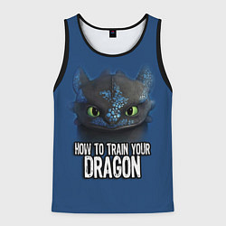 Майка-безрукавка мужская How to train your dragon, цвет: 3D-черный