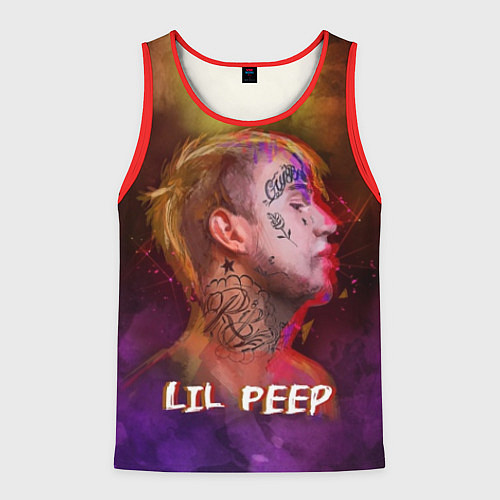 Мужская майка без рукавов Lil Peep ART / 3D-Красный – фото 1