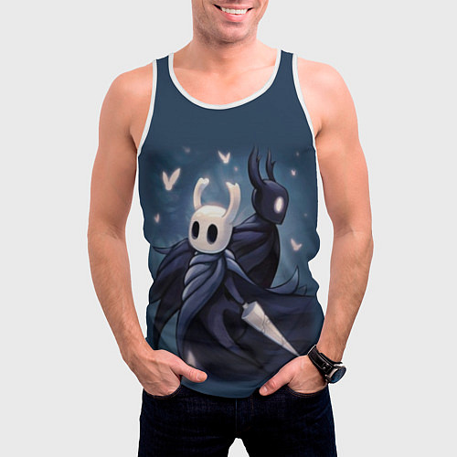 Мужская майка без рукавов Hollow Knight / 3D-Белый – фото 3