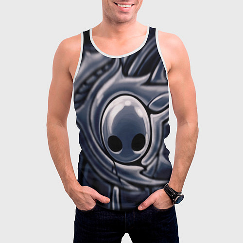 Мужская майка без рукавов Hollow Knight / 3D-Белый – фото 3
