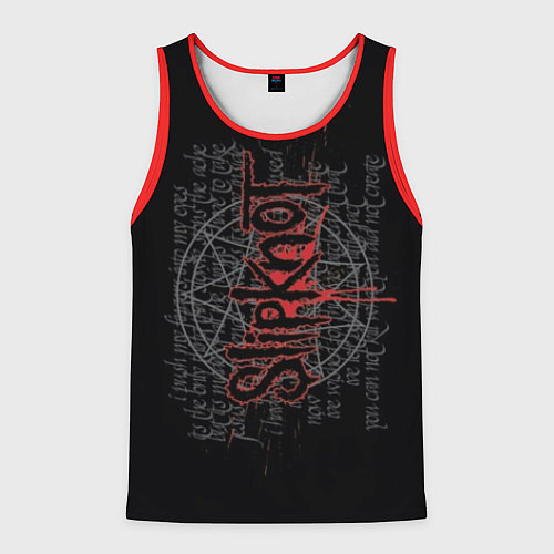 Мужская майка без рукавов Slipknot: Pentagram / 3D-Красный – фото 1