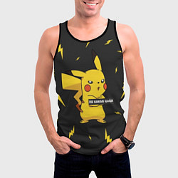 Майка-безрукавка мужская Ля какая цаца, цвет: 3D-черный — фото 2