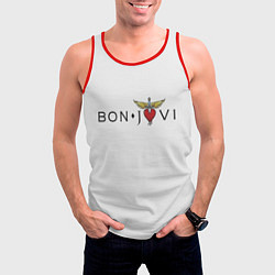 Майка-безрукавка мужская Bon Jovi, цвет: 3D-красный — фото 2