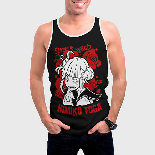 Мужская майка без рукавов My Hero Academia Himiko Toga / 3D-Белый – фото 3