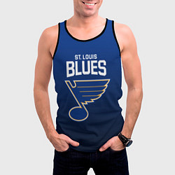Майка-безрукавка мужская St Louis Blues, цвет: 3D-черный — фото 2