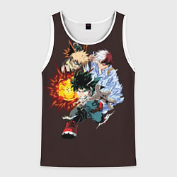 Майка-безрукавка мужская Моя геройская академия, цвет: 3D-белый