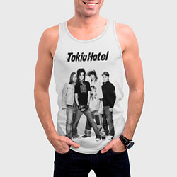 Майка-безрукавка мужская Tokio Hotel pop rock band, цвет: 3D-белый — фото 2