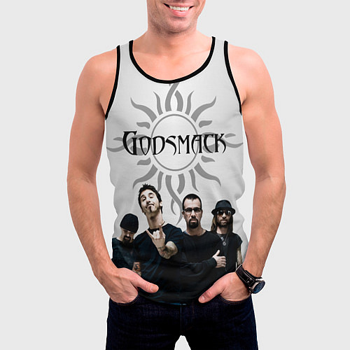 Мужская майка без рукавов Godsmack / 3D-Черный – фото 3