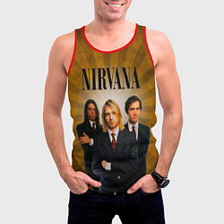 Майка-безрукавка мужская Nirvana, цвет: 3D-красный — фото 2