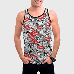 Майка-безрукавка мужская Senpai x Ahegao, цвет: 3D-черный — фото 2