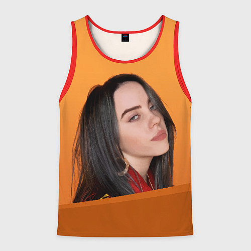 Мужская майка без рукавов BILLIE EILISH: Orange Mood / 3D-Красный – фото 1