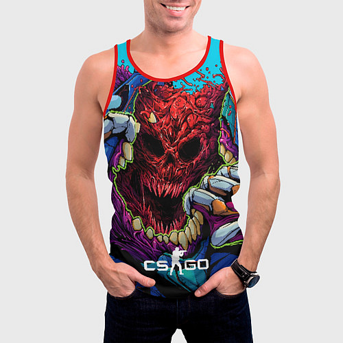 Мужская майка без рукавов CS GO monster / 3D-Красный – фото 3
